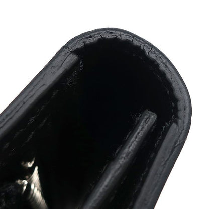 Hermes Long Wallet Bearn Souffle Vaux Epson Black Silver Hardware Black Bifold