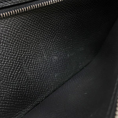 Hermes Long Wallet Bearn Souffle Vaux Epson Black Silver Hardware Black Bifold