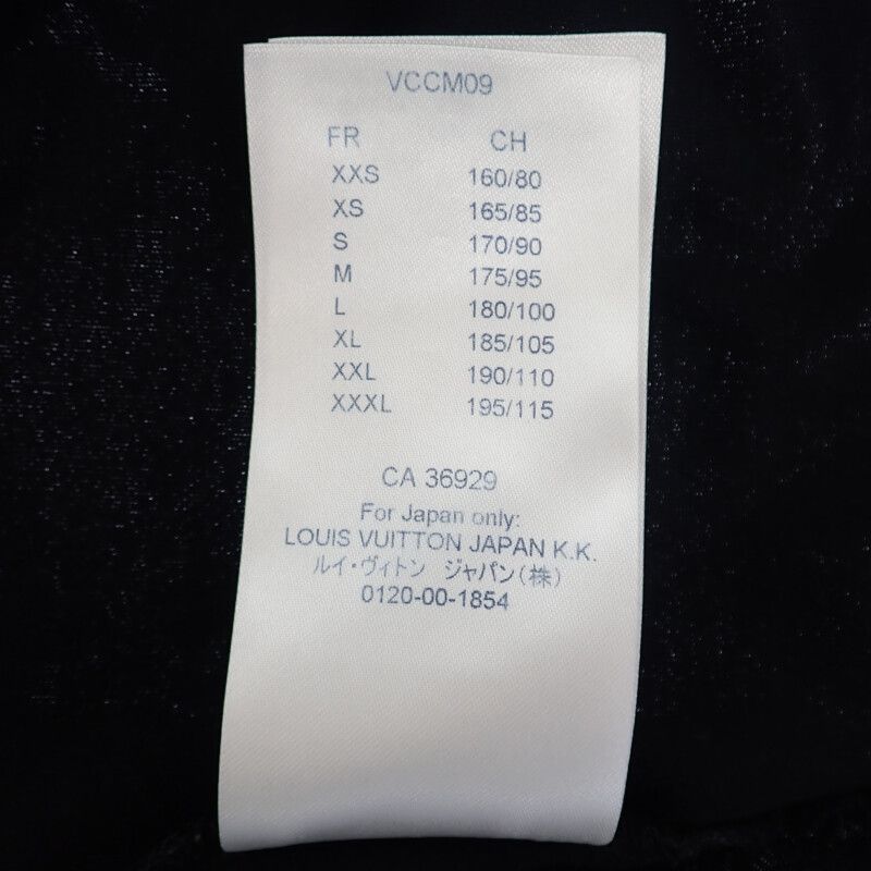 Louis Vuitton Upside Down XL Short Sleeve T-shirt Cotton Black White Men's [AB