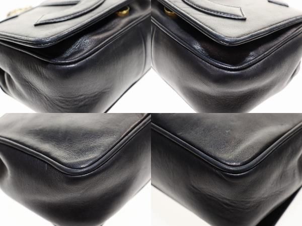 Chanel Decacoco Lambskin Leather Chain Mini Shoulder Bag Black [brand Old