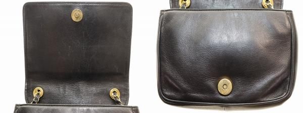 Chanel Decacoco Lambskin Leather Chain Mini Shoulder Bag Black [brand Old