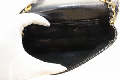 Chanel Decacoco Lambskin Leather Chain Mini Shoulder Bag Black [brand Old