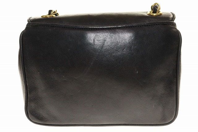 Chanel Decacoco Lambskin Leather Chain Mini Shoulder Bag Black [brand Old