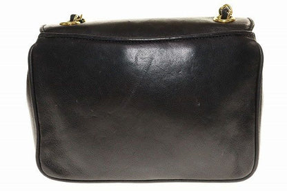 Chanel Decacoco Lambskin Leather Chain Mini Shoulder Bag Black [brand Old