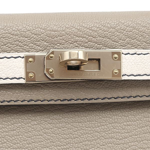 Hermes 2way Bag Mini Kerry Doe Outer Stitching Chevre Sham Kira Etoupe × Nata