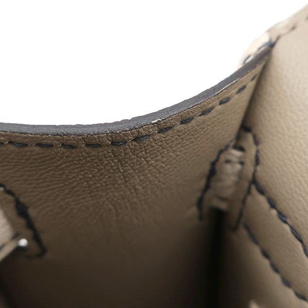 Hermes 2way Bag Mini Kerry Doe Outer Stitching Chevre Sham Kira Etoupe × Nata