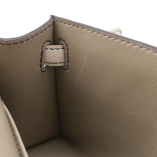 Hermes 2way Bag Mini Kerry Doe Outer Stitching Chevre Sham Kira Etoupe × Nata