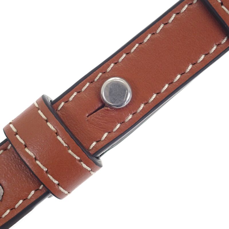 Celine Triomphe Horizontal Pouch 10l272dm5.04le Shoulder Bag Canvas Leather Tan