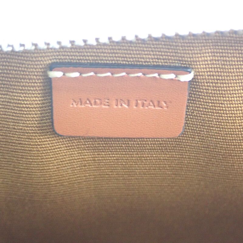 Celine Triomphe Horizontal Pouch 10l272dm5.04le Shoulder Bag Canvas Leather Tan