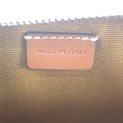 Celine Triomphe Horizontal Pouch 10l272dm5.04le Shoulder Bag Canvas Leather Tan