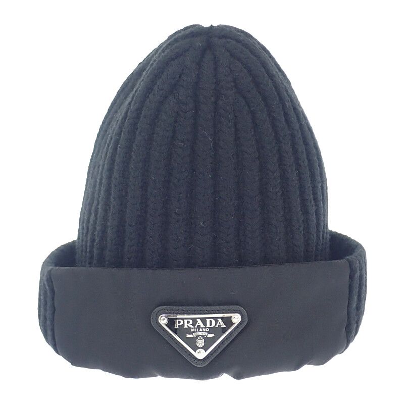 Prada Shaker Gabardine X Wool M Umd446_1wto_f0002_s_202 Knit Cap Wool Nylon