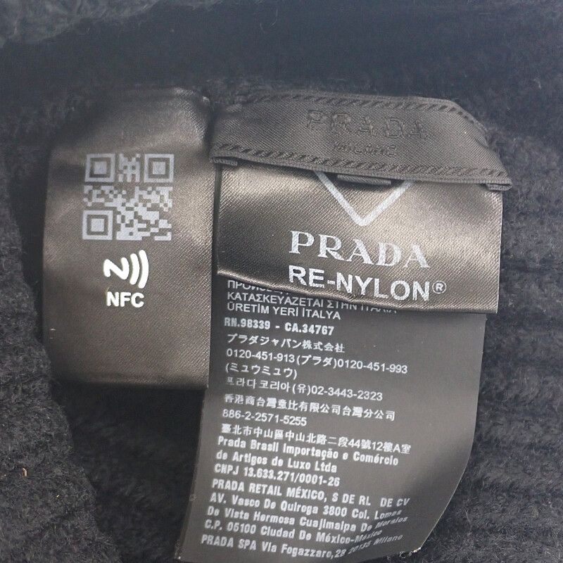 Prada Shaker Gabardine X Wool M Umd446_1wto_f0002_s_202 Knit Cap Wool Nylon