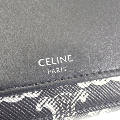 Celine Triomphe Horizontal Pouch 10l272ev5.36sb Shoulder Bag Canvas Leather