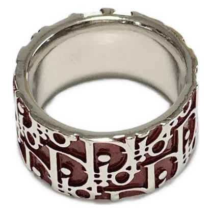 Dior/christian Dior Ring 6 Trotter Bordeaux X Silver X White Size: 6