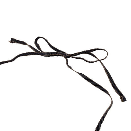 Prada Necklace - Leather Gold And Dark Brown Beads / Initials Charm Necklace / K