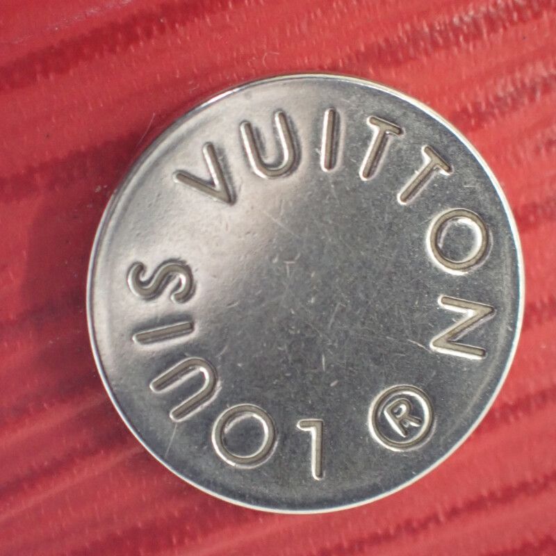 Louis Vuitton Supreme Chain Compact Wallet M67755 Epi Bifold Wallet Red Men's