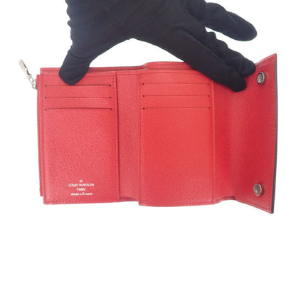 Louis Vuitton Supreme Chain Compact Wallet M67755 Epi Bifold Wallet Red Men's