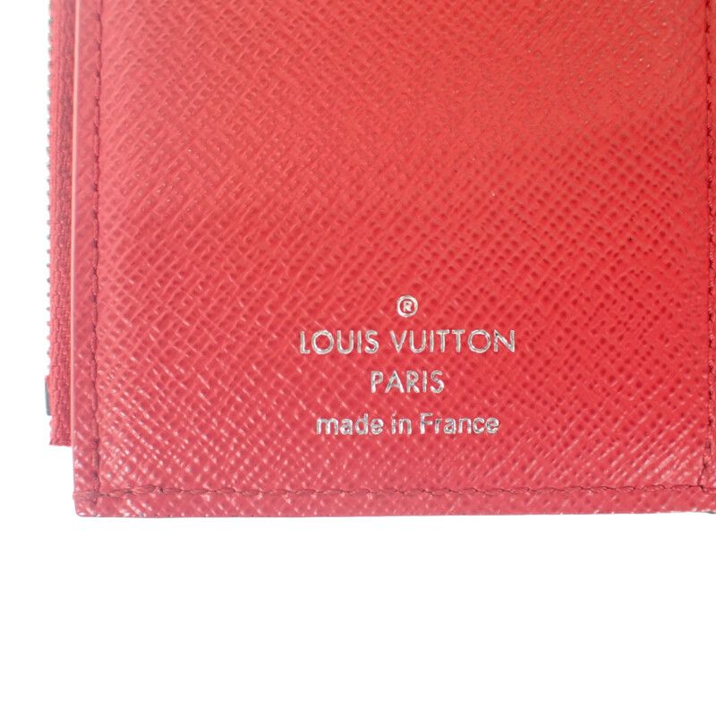 Louis Vuitton Supreme Chain Compact Wallet M67755 Epi Bifold Wallet Red Men's