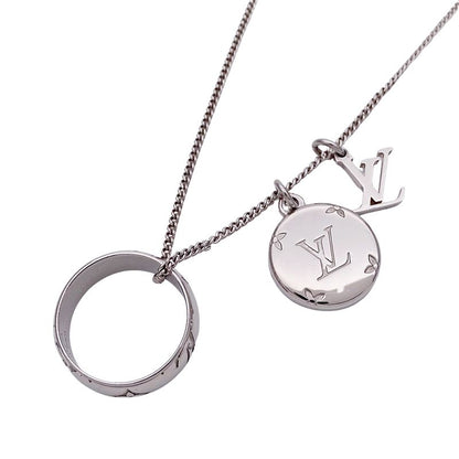 Louis Vuitton Necklace Ladies Men's Brand Ring Necklace Monogram Silver M62485