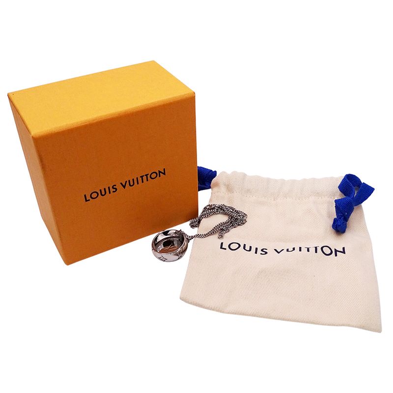 Louis Vuitton Necklace Ladies Men's Brand Ring Necklace Monogram Silver M62485