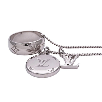 Louis Vuitton Necklace Ladies Men's Brand Ring Necklace Monogram Silver M62485