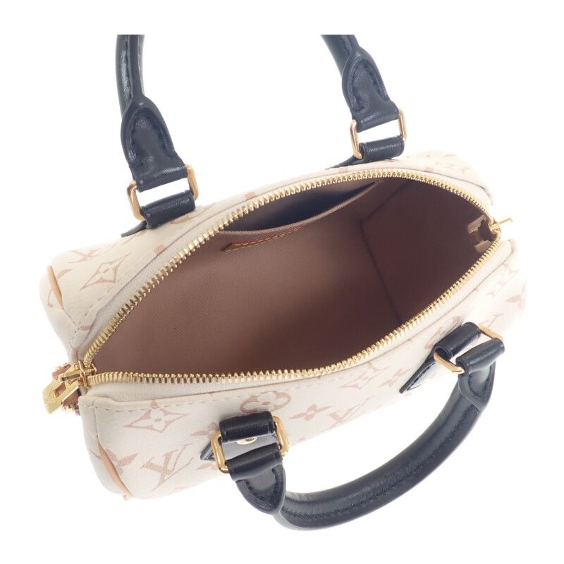 Louis Vuitton Speedy Bandouliere 20 M46906 2WAY Bag Monogram Dune White Beige