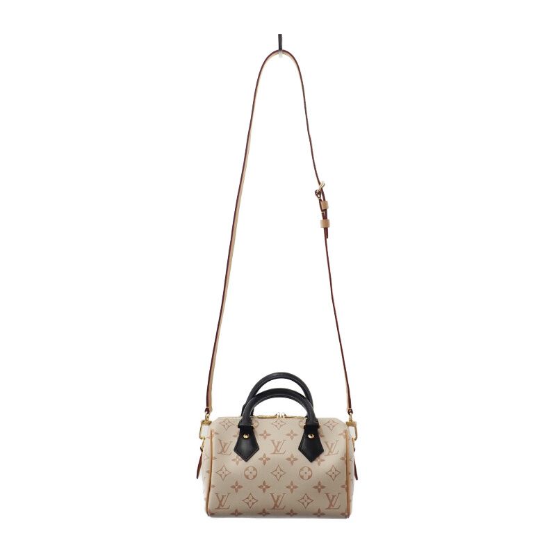 Louis Vuitton Speedy Bandouliere 20 M46906 2WAY Bag Monogram Dune White Beige