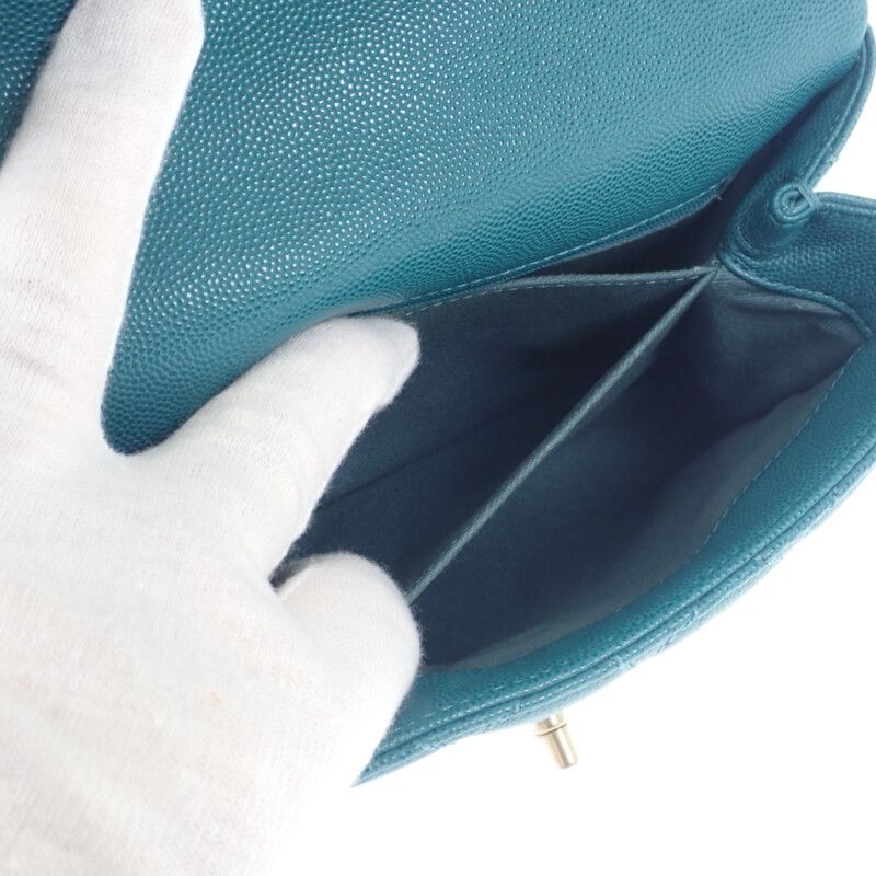 Chanel Coco Handle XS A92990 2WAY Bag Handbag Shoulder Bag Caviar Skin Green