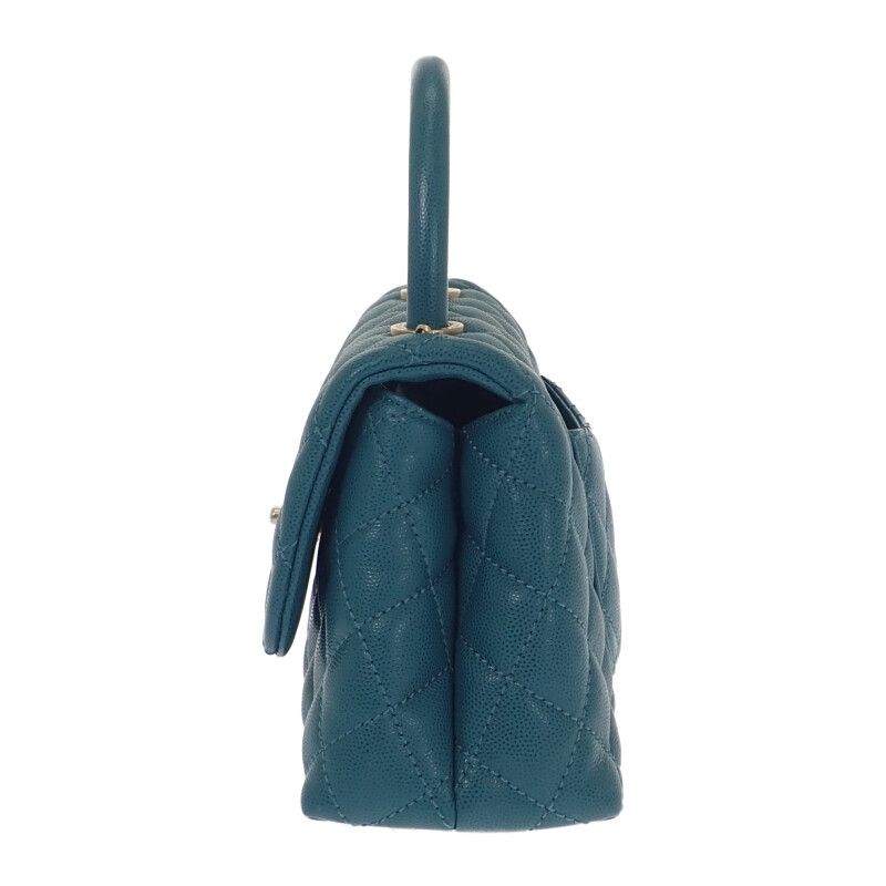 Chanel Coco Handle XS A92990 2WAY Bag Handbag Shoulder Bag Caviar Skin Green