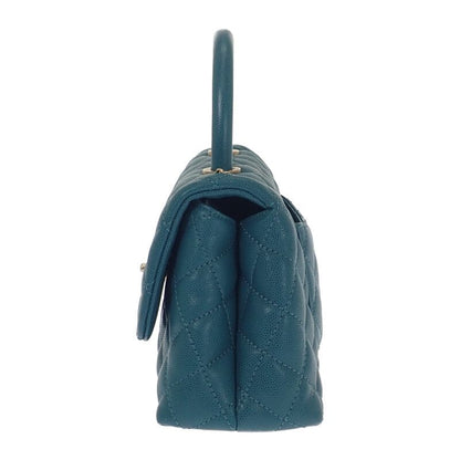 Chanel Coco Handle XS A92990 2WAY Bag Handbag Shoulder Bag Caviar Skin Green