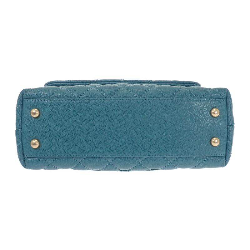 Chanel Coco Handle XS A92990 2WAY Bag Handbag Shoulder Bag Caviar Skin Green