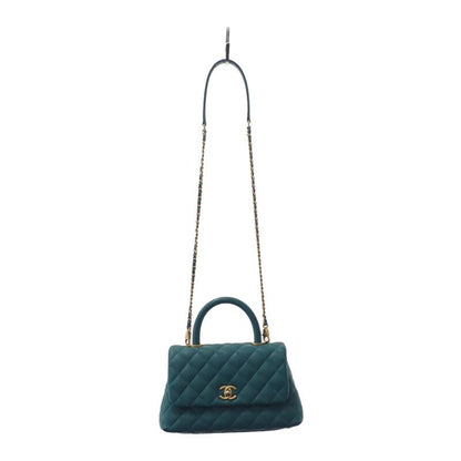 Chanel Coco Handle XS A92990 2WAY Bag Handbag Shoulder Bag Caviar Skin Green