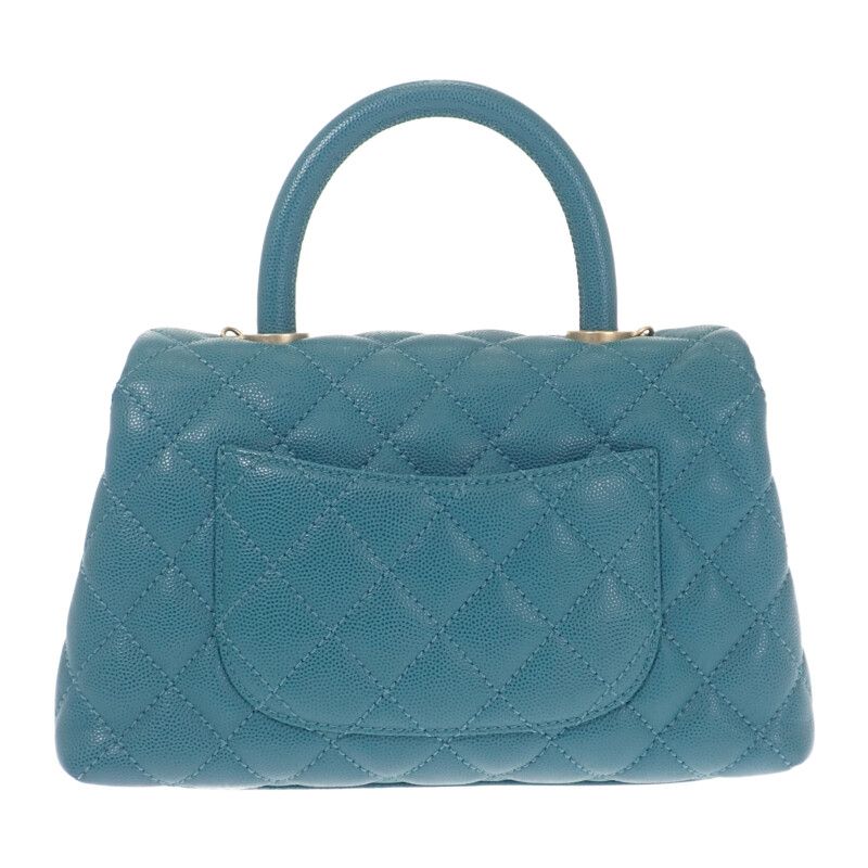 Chanel Coco Handle XS A92990 2WAY Bag Handbag Shoulder Bag Caviar Skin Green