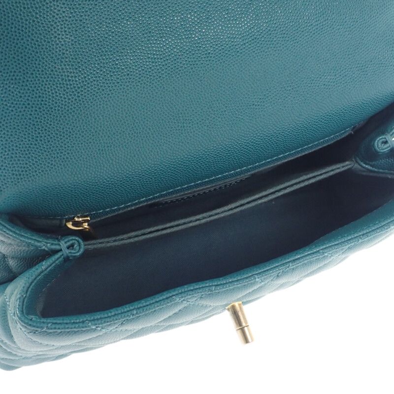 Chanel Coco Handle XS A92990 2WAY Bag Handbag Shoulder Bag Caviar Skin Green