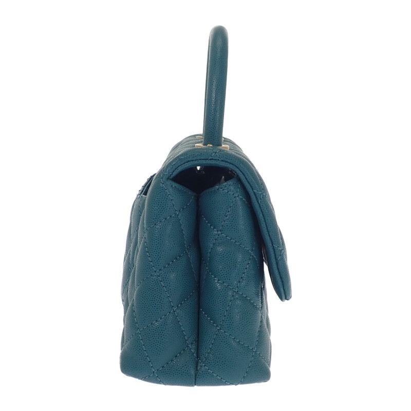 Chanel Coco Handle XS A92990 2WAY Bag Handbag Shoulder Bag Caviar Skin Green