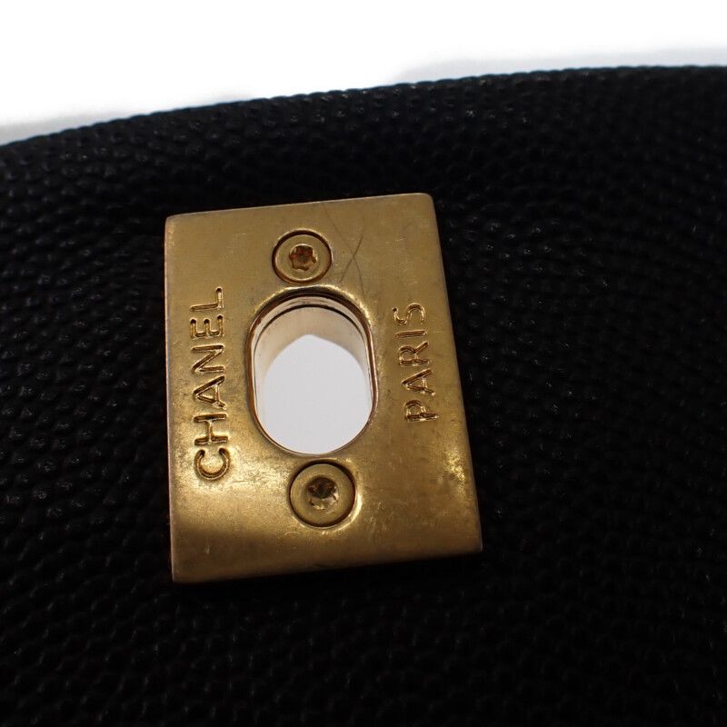 Chanel Coco Handle XS A92990 Handbag Shoulder Top Handle Caviar Skin Black Gold