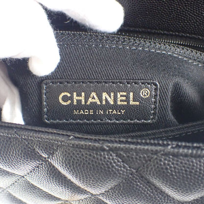 Chanel Coco Handle XS A92990 Handbag Shoulder Top Handle Caviar Skin Black Gold