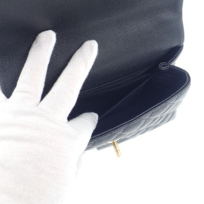 Chanel Coco Handle XS A92990 Handbag Shoulder Top Handle Caviar Skin Black Gold