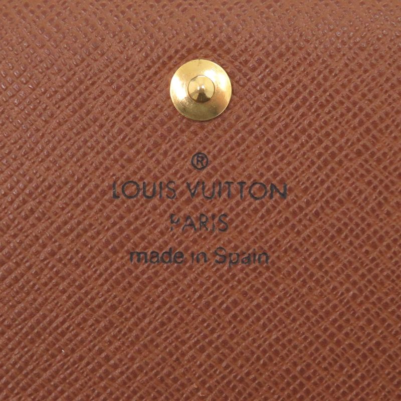Louis Vuitton Portmonnais Vieux Trésor Monogram M61730 Brown Bifold Wallet LV
