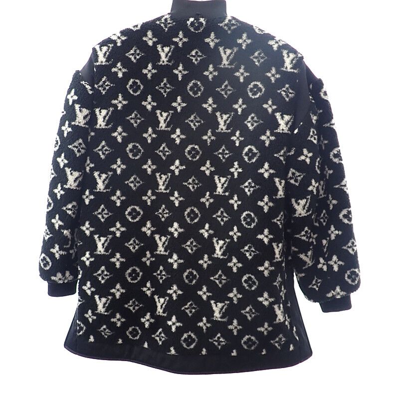 Louis Vuitton Teddy Bomber Jacket 34 Fqja12gp1 Outerwear Wool Acrylic Black