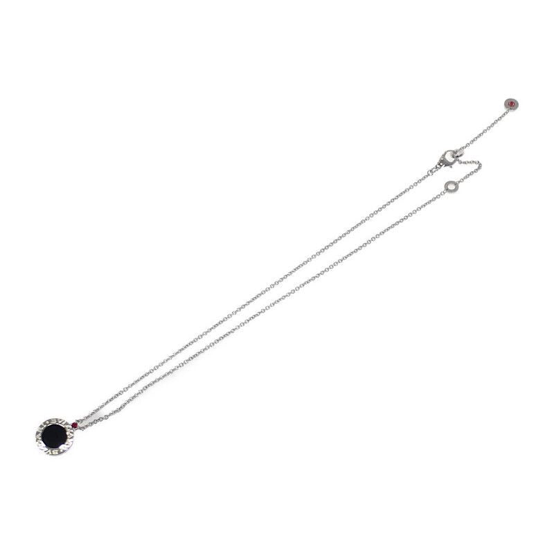 Bulgari Bvlgari Save The Children 356910 Necklace Silver 925 Onyx Ruby Black