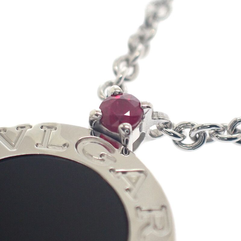 Bulgari Bvlgari Save The Children 356910 Necklace Silver 925 Onyx Ruby Black