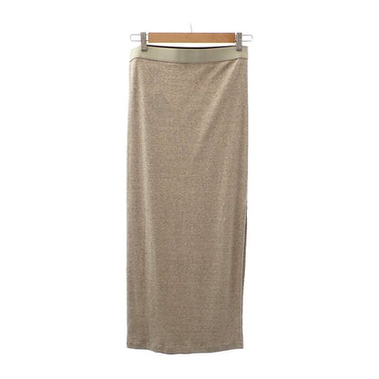 Loewe Midi Skirt M S359y1hx04 Long Skirt Cotton Wool Beige Ladies [ranked A