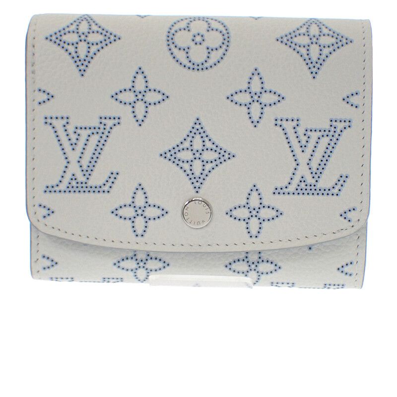 Louis Vuitton Portefeuille Iris Compact M11802 Bifold Wallet Monogram Mahina