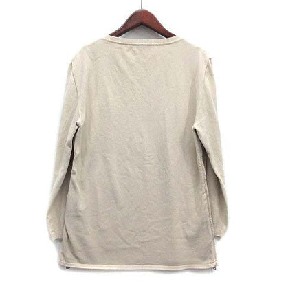 Prada Sport Rayon Knit Side Zip Pullover U-neck Beige 48 AA