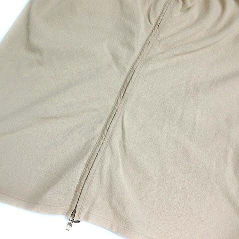 Prada Sport Rayon Knit Side Zip Pullover U-neck Beige 48 AA