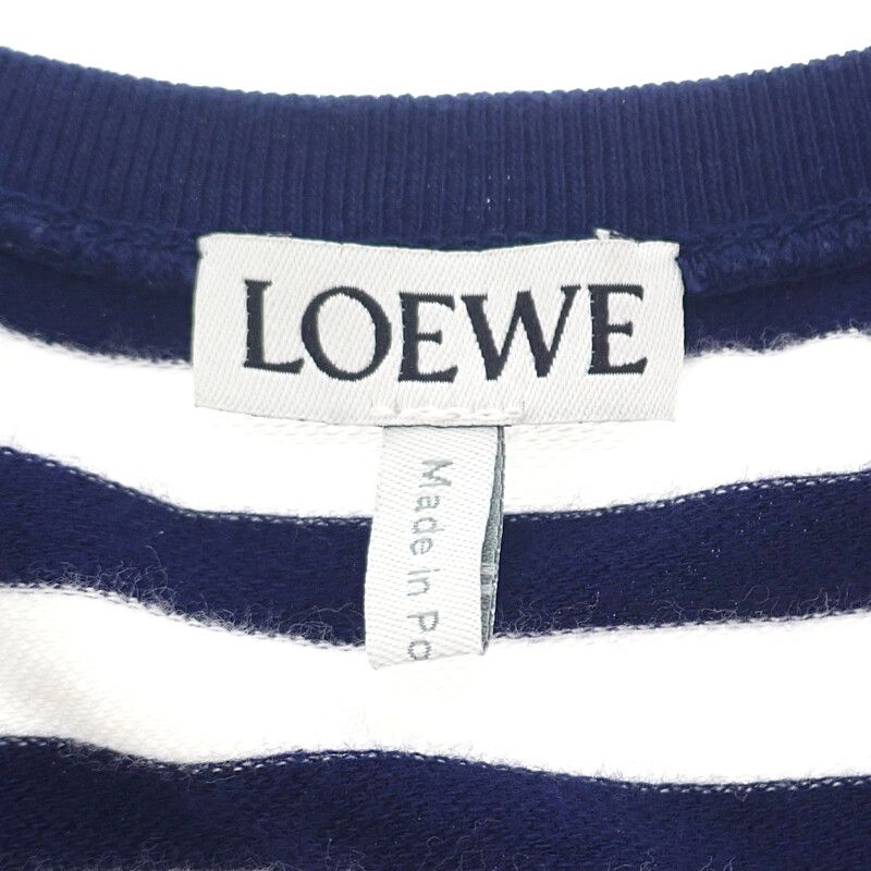 Loewe Anagram Striped L S359y23x89 Tank Top Polyurethane Rayon Navy Women's Top