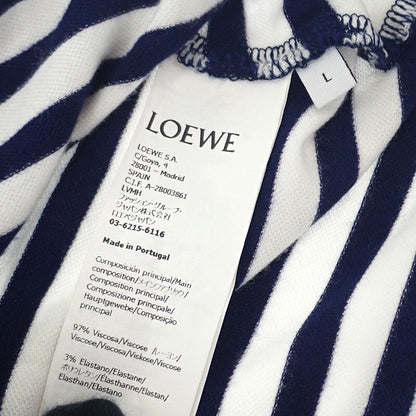 Loewe Anagram Striped L S359y23x89 Tank Top Polyurethane Rayon Navy Women's Top