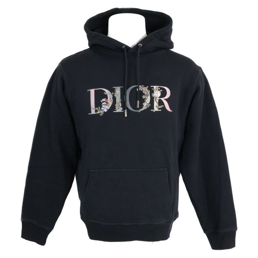 DIOR 113j688a0531 Flower Logo Embroidery Pullover Hoodie M