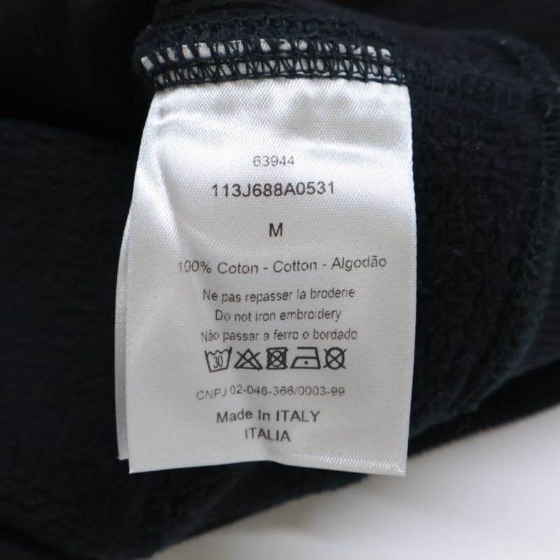 DIOR 113j688a0531 Flower Logo Embroidery Pullover Hoodie M